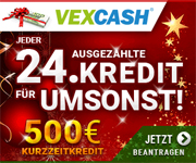 VEXCASH Weihnachtsaktion für Neukunden